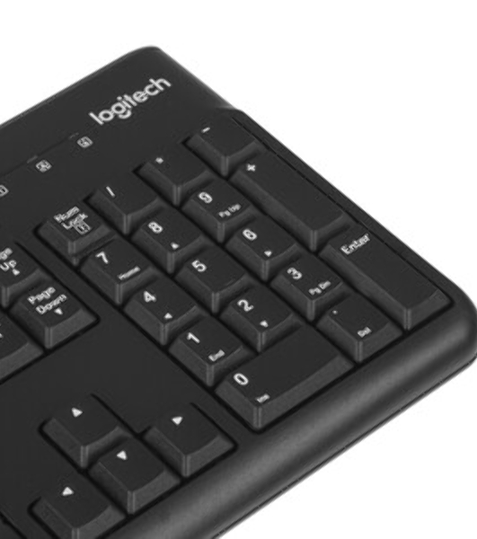 Клавиатура проводная Logitech K120 for business, USB черный (неоригинальная гравировка)