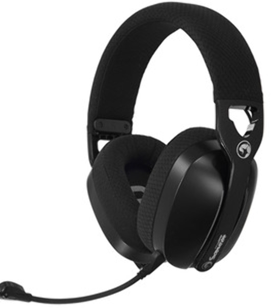 Гарнитура MARVO HG9086W Pulz 70W чёрный, беспроводная + проводная, радиоканал, до 10 ч, съёмный микрофон, подсветка, совместимость с PS5, Xbox