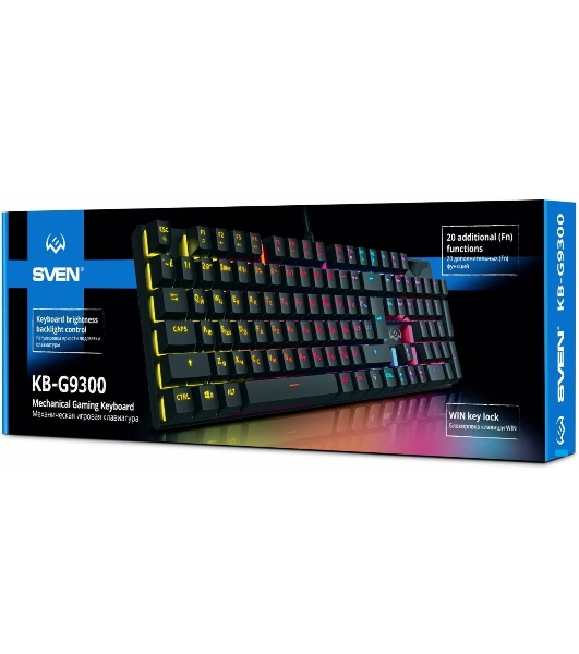 Клавиатура SVEN KB-G9300 проводная, USB Type-A, чёрный