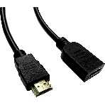 Кабель-удлинитель аудио-видео Buro HDMI (m)/HDMI (f) 2м. позолоч.конт. черный, фото2