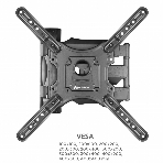 Кронштейн ONKRON M4 черный 32-65' макс. 400x400, 2 колена, наклон -5º+8º, поворот 180º макс, от стены 55-500мм, фото3