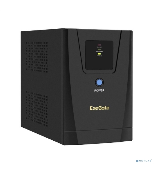 Источник бесперебойного питания ExeGate SpecialPro UNB-1200.LED.AVR.2SH.3C13.USB 1200VA/750W, LED, AVR, 2*Schuko+3*C13, USB,съемн.кабель, металлический корпус, черный