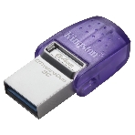 Флешка USB Kingston DataTraveler microDuo 3C (DTDUO3CG3/64Gb), 64Gb, USB 3.2 Gen 1/Type-C, R/W 200/15, фиолетовый, фото7