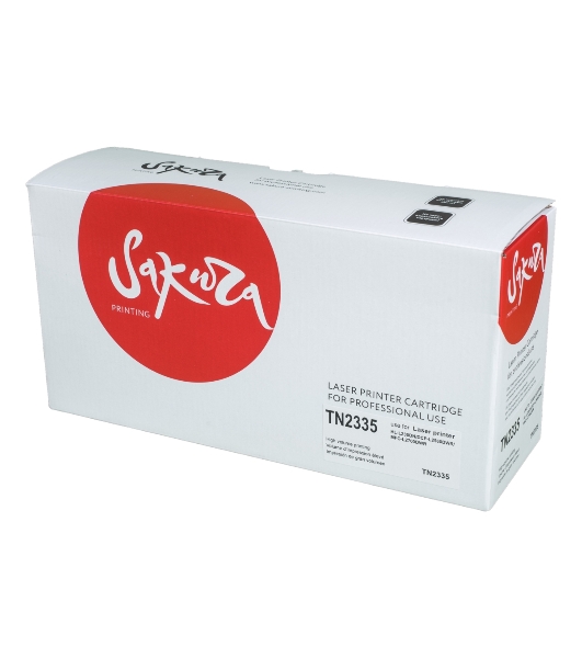 Картридж лазерный Sakura TN2335 для Brother HL-L2300DR, HL-L2340DWR, HL-L2360DNR, HL-L2365DWR, DCP-L2500DR, DCP-L2520DWR, DCP-L2540DNR, DCP-L2560DWR, MFC-L2700DWR, MFC-L2720DWR, MFC-L2740DWR, черный, 1200 к