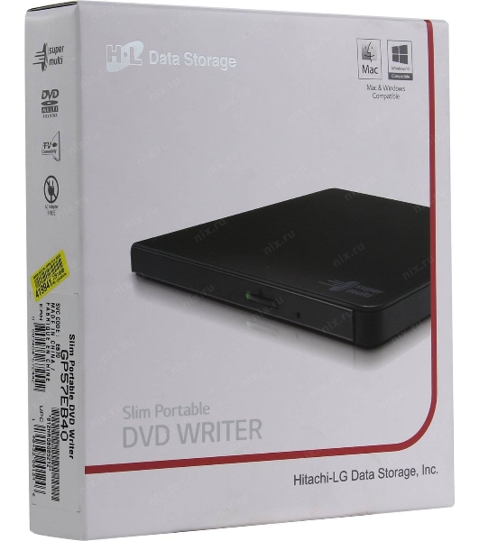 Оптический привод внешний DVD-RW LG GP57EB40 черный USB slim RTL