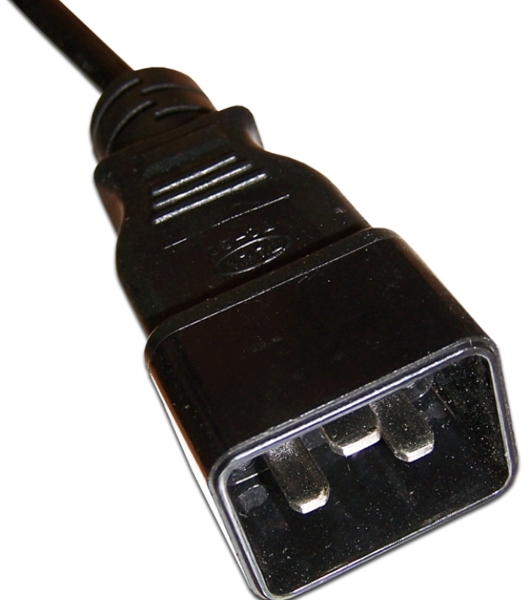 Шнур питания Lanmaster С13-C20, 3х0.75, 220В, 10А, черный, 2 метра