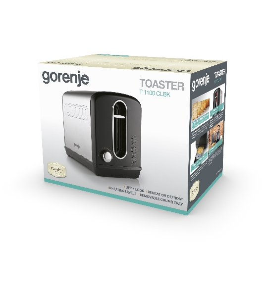 Тостер Gorenje T1100CLBK, Черный