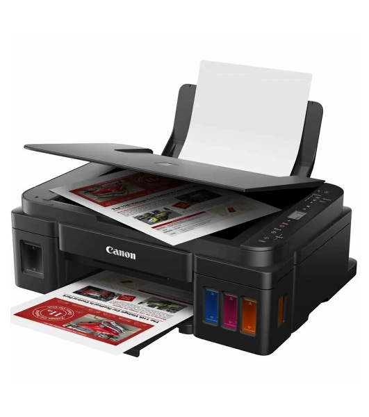 МФУ струйное Canon PIXMA G3410 (2315C009), A4, цветное, печ. 8.8 стр/мин (ч/б) 5 стр/мин (цвет), скан. до 19 стр/мин., 4800x1200 dpi (принтер) 1200х600 dpi (сканер), USB, Wi-Fi