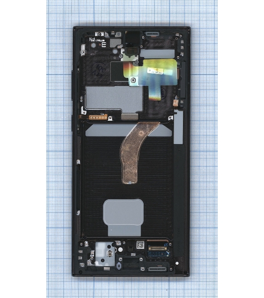 Дисплея для Samsung Galaxy S22 Ultra SM-S908B в сборе с тачскрином ServicePack, черный (GH82-27488A)