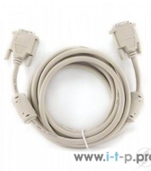 Кабель DVI-D single link Gembird, 3м, 19M/19M экран, феррит.кольца, пакет