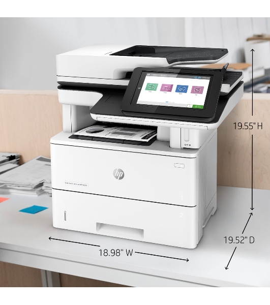 МФУ лазерное HP LaserJet Enterprise M528dn (1PV64A #B19), A4, ч/б, печ. до 43 стр/мин., скан. до 43 стр/мин. (ч/б) 38 стр/мин. (цвет), 1200 x 1200 dpi (печать) 600x600dpi (сканер), USB, RJ-45, Air Print, Mopria