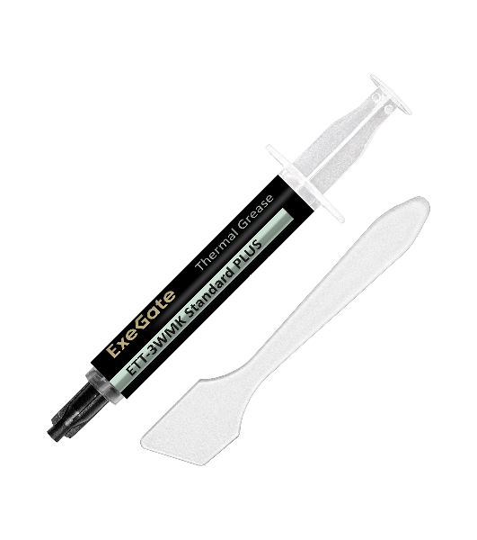 Термопаста ExeGate ETТ-3WMK Standard PLUS (3,2 Вт/(м•К), 1.5г, шприц с лопаткой)
