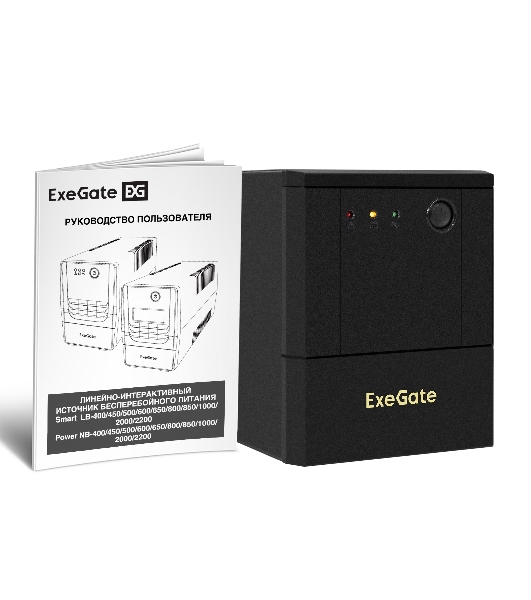 Источник бесперебойного питания ExeGate Power NB-2000.LED.AVR.4SH (2000VA/1200W, LED, AVR, 4*Schuko, батарея 12V 9Ah - 2 шт., металлический корпус, Black)