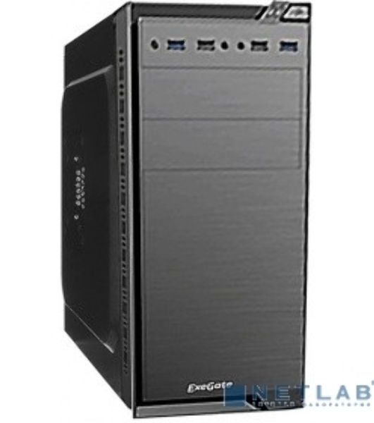 Компьютерный корпус Minitower ExeGate EX272745RUS QA-412U Black, mATX, (XP400, Black, 120мм), 2хUSB+2хUSB 3.0, Audio