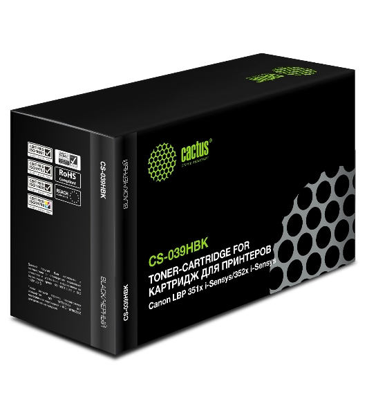 Картридж лазерный Cactus CS-039HBK черный (25000 стр.) для Canon LBP 351x i-Sensys/352x i-Sensys