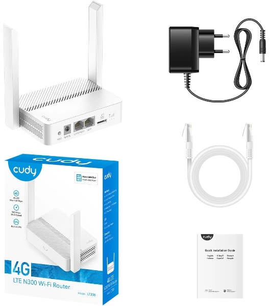 Маршрутизатор CUDY N300 Wi-Fi 4G LTE Cat4 Router