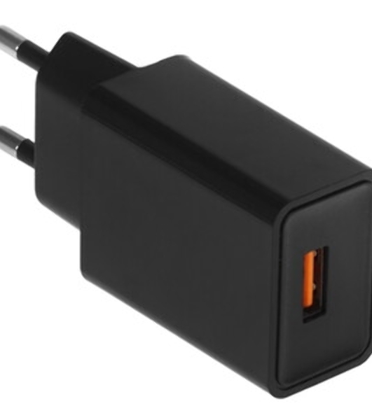 Сетевое зарядное устройство Cablexpert MP3A-PC-17, QC 3.0, 100/220V - 1 USB порт 5/9/12V, черный