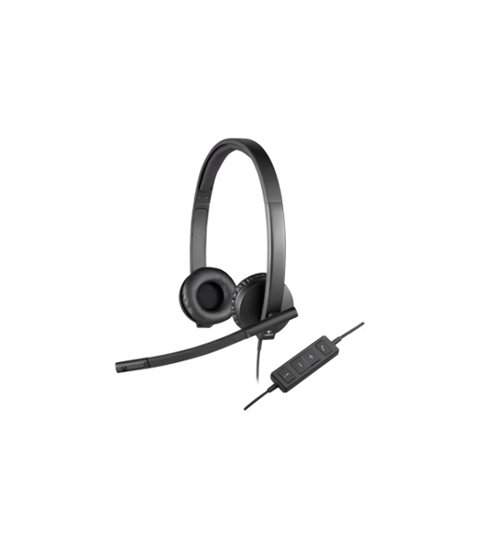 Гарнитура Logitech USB Headset H570e Stereo чёрный, проводная, USB