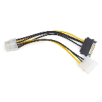 Разветвитель питания Cablexpert CC-PSU-82, Molex+SATA->PCI-Express 8pin, для подключения в/к PCI-Е (8pin) к б/п ATX, фото2