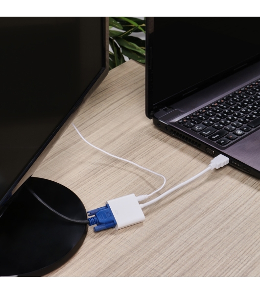 Переходник штекер Rexant HDMI - гнездо VGA, провод + шнур стерео 3,5 мм
