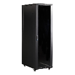Шкаф коммутационный Lanmaster (TWT-CBB-42U-6X10-G1) напольный 42U 600x1000 мм пер. дв. стекл задн. дв. спл. стал. лист 2-хст. 2 бок. пан. 800 кг черный IP20, фото4