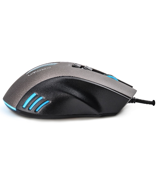Мышь проводная Crown Gaming CMXG-711 черный, 4000 dpi, USB, кнопки - 8