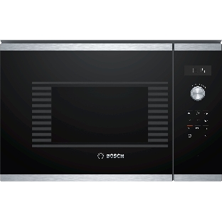 Встраиваемая микроволновая печь Bosch BFL524MS0 нержавеющая сталь, 20 л, 800 Вт, переключатели - поворотный механизм/сенсор