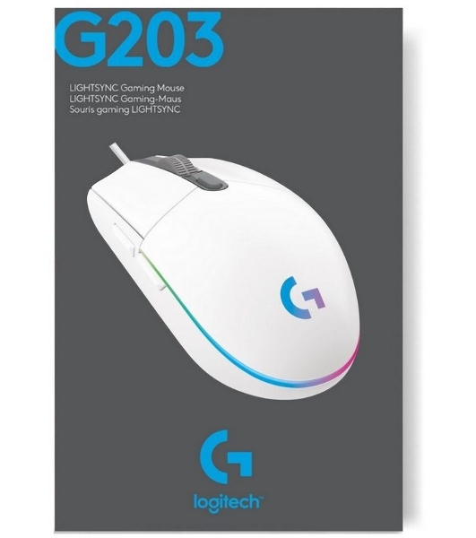 Мышь проводная Logitech G102 LIGHTSYNC белый, 8000 dpi, USB, кнопки - 6