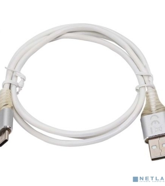 Кабель Filum USB 2.0 Pro, 1 м., 2A, индикатор заряда, разъемы: USB A male- USB Type С male, пакет. (FL-CPro-U2-AM-CM-1M-L1)