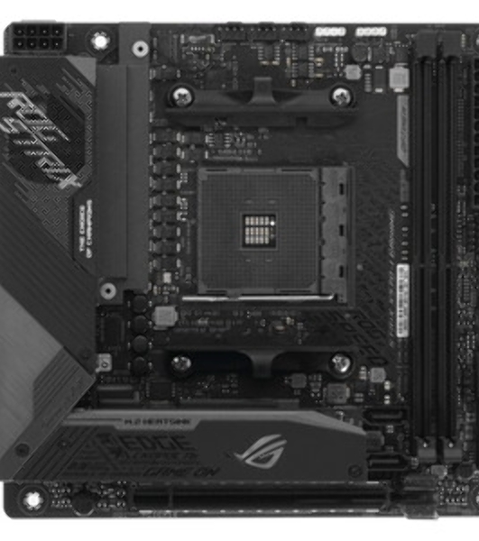 Материнская плата ASUS ROG STRIX X570-I GAMING, AM4, AMD X570, 2xDDR4, 4xSATA, 2xM.2, 1xPCIe 4.0 x16, 1xHDMI, 1xDP, 1x1Gb LAN, Wi-Fi 6, Bluetooth 5.0, 1xUSB-C 10Gbps, 3xUSB-A 10Gbps, 4xUSB-A 5Gbps, 2xUSB-A 2.0, 3x3.5 мм, 7.1, ITX
