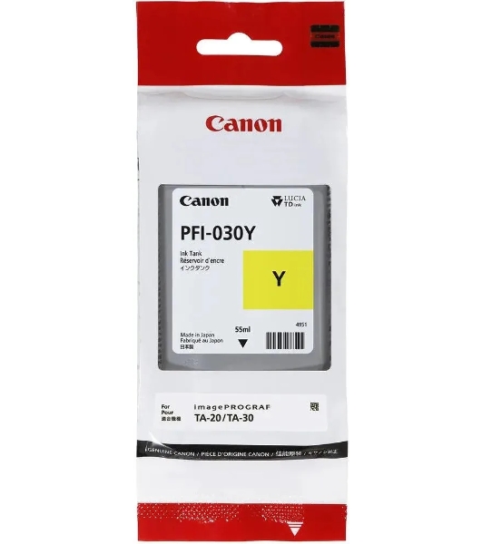 Картридж струйный Canon Pigment Ink PFI-030 Yellow желтый (55 мл) для Canon imagePROGRAF TM-240, TM-340