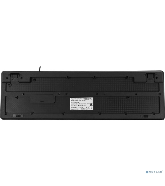 Клавиатура проводная Defender Daily HB-162, USB, черный