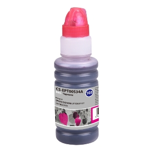 Чернила Cactus CS-EPT00S34A 103M, пурпурный, 70 мл для Epson Ecotank L1110,L3100, L3101, L3110, L3150, L3151, L3156, L3160