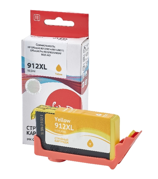Картридж струйный Sakura 3YL83AE (№912XL Yellow) для HP, желтый, 10,5 мл., 825 к.