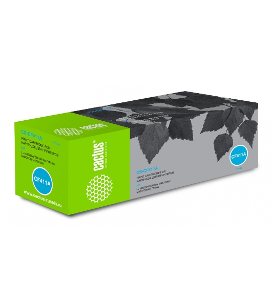 Картридж лазерный Cactus CS-CF411A голубой (2300 стр.) для HP LJ M452DW/DN/NW, M477FDW/M477FDN/M477FNW