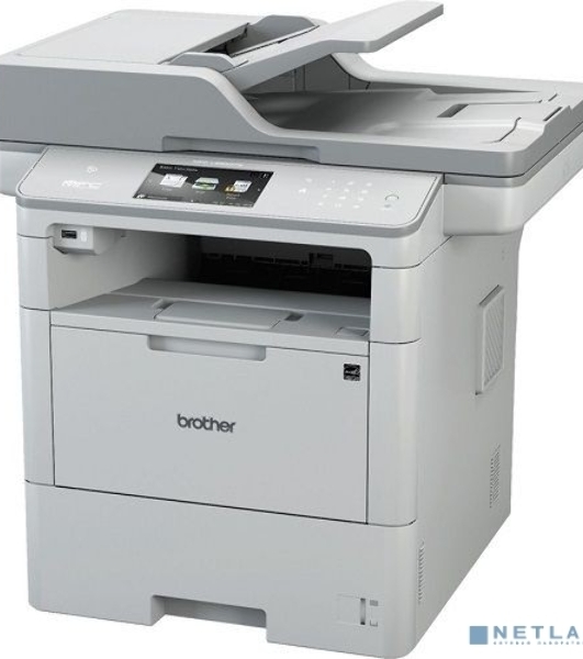 МФУ лазерное Brother MFC6900DW, (A4, монохромный, ч.б. 50 стр/мин, печать 1200x1200, скан. 1200x1200, лоток 520+50 листов, USB, Wi-Fi, NFC, факс, автоматическая двусторонняя печать)