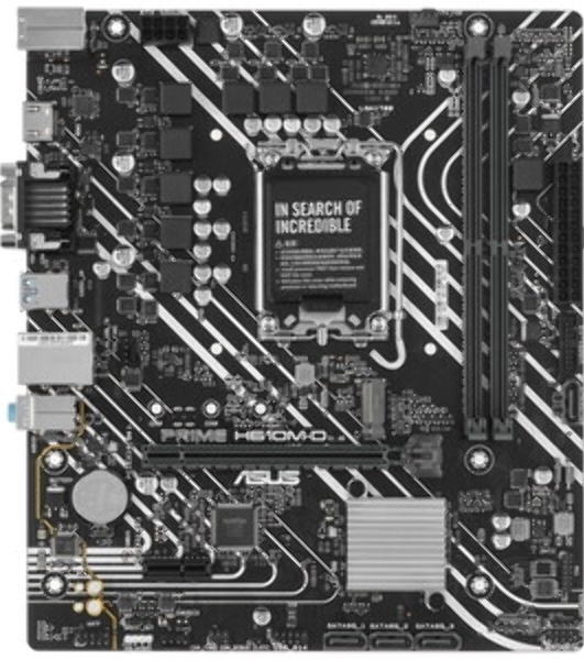 Материнская плата ASUS PRIME H610M-D, LGA 1700, Intel H610, 2xDDR5, 4xSATA, 1xM.2, 1xPCIe 4.0 x16, 1x1Gb LAN, 2xUSB-A 3.2 Gen 1, 4xUSB-A 2.0, 1xHDMI, 1xVGA, 3x3.5 мм, 1xRS-232, 7.1, mATX