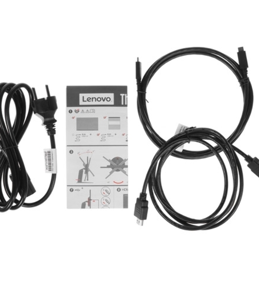 Монитор 27' Lenovo ThinkVision T27p-30 IPS 3840x2160, 60 Гц, 4 мс, 16:9, 350 кд/м², HDMI 2.0, DP 1.4, USB-C (90 Вт), 3.5 Jack, USB Hub (3x USB 3.2), RJ-45, черный