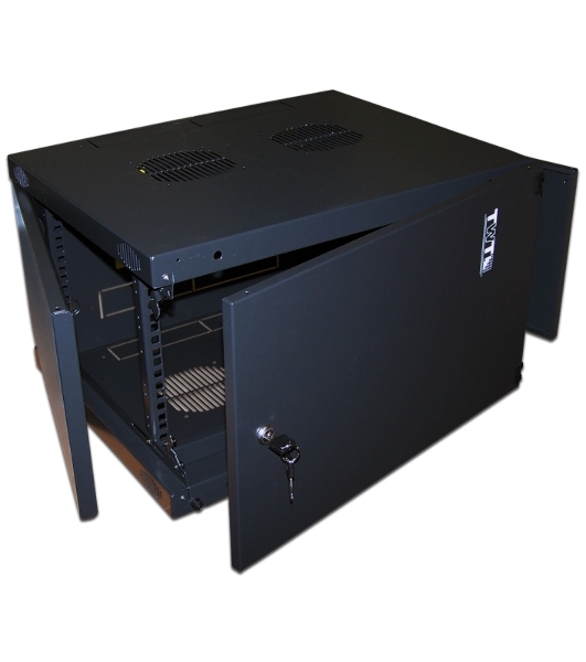 Шкаф настенный Next, 6U 550x450, металлическая дверь, черный