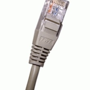 Патч-корд 2-х парный TWT UTP cat.5e, с заливными колпачками, 3.0 м, серый