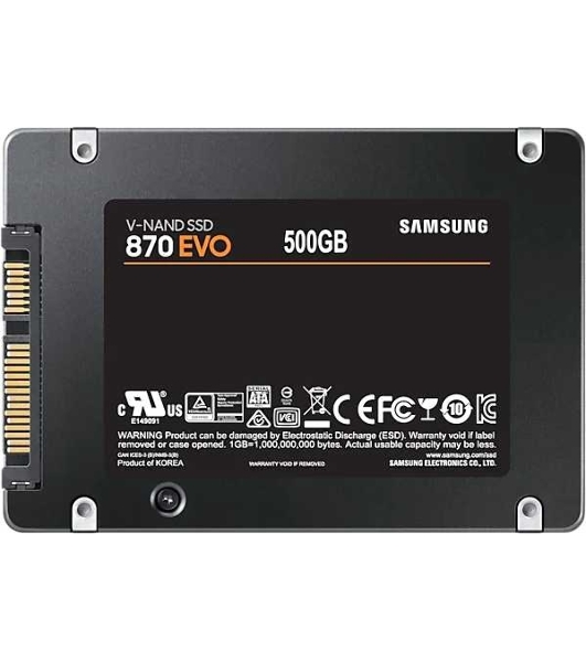 Накопитель SSD Samsung 870 EVO, 500Gb, SATA III, 2.5', R/W 560/530