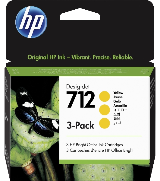 Картридж струйный HP 712 3ED79A желтый x3упак. (29мл) для HP DJ Т230/630