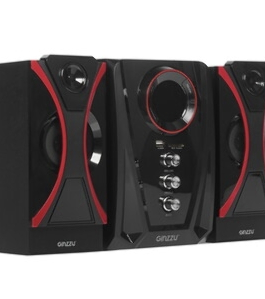 Мультимедийная акустическая система GINZZU GM-407 2.1 с Bluetooth. Выходная мощность (RMS) 40 Вт. Диапазон воспроизводимых частот: 40Гц - 20КГц. Bluetooth: V2.1. Встроенный аудио-плеер: SD-card, USB-flash до 32 Gb. FM радио: 87.5МГц - 108.0МГц. Вход AUX: стерео вход (2RCA). Пульт дистанционного управления - 21 кнопка. Эквалайзер: обычный, джаз, рок, поп, классика.