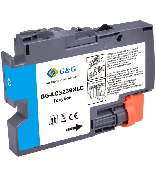 Картридж струйный G&G GG-LC3239XLC голубой (52мл) для Brother HL-J6000DW/J6100DW