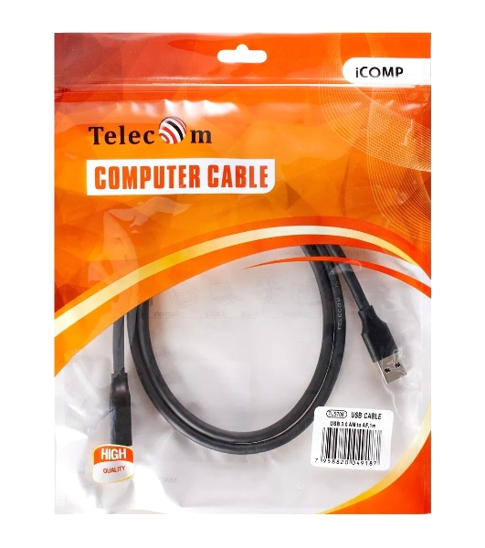 Кабель удлинительный USB3.0 Am-Af 1m Telecom черный (TUS708-1M)