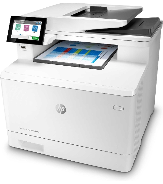 МФУ лазерное HP Color LaserJet Pro M480f (3QA55A), A4, цветной, печ. до 27 стр/мин., скан. до 29 стр/мин. (ч/б) 20 стр/мин. (цвет), 600 x 600 dpi, USB, RJ-45, Air Print, Mopria