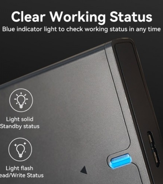 Внешний корпус Vention для HDD/SSD 2.5' (USB 3.0 Mirco-B) черный