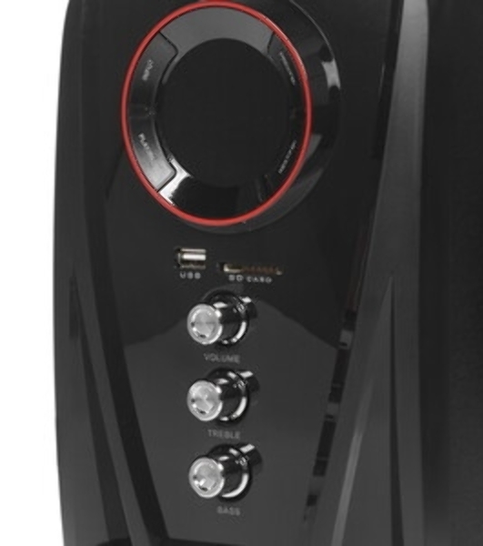 Мультимедийная акустическая система GINZZU GM-407 2.1 с Bluetooth. Выходная мощность (RMS) 40 Вт. Диапазон воспроизводимых частот: 40Гц - 20КГц. Bluetooth: V2.1. Встроенный аудио-плеер: SD-card, USB-flash до 32 Gb. FM радио: 87.5МГц - 108.0МГц. Вход AUX: стерео вход (2RCA). Пульт дистанционного управления - 21 кнопка. Эквалайзер: обычный, джаз, рок, поп, классика.