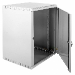 Шкаф телеком. настенный разборный 15U (600х650) дверь стекло, серый RAL 7035, фото4