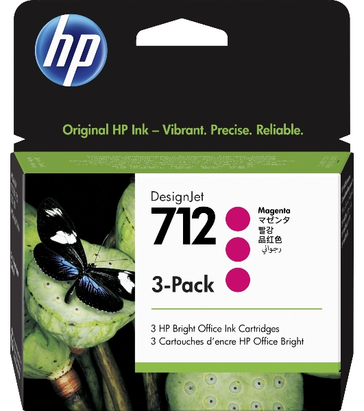 Картридж струйный HP 712 3ED78A пурпурный x3упак. (29мл) для HP DJ Т230/630